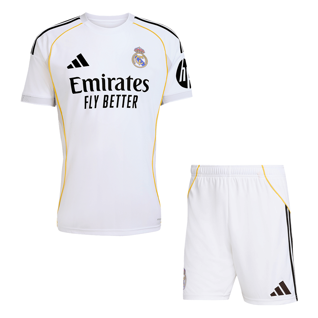 Real Madrid Home Soccer Jersey Kit(Jersey+Shorts) 2025/26 White