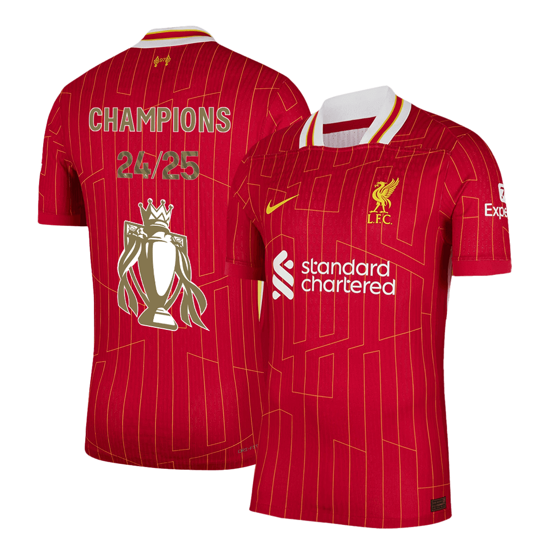 Maillot de football domicile Liverpool authentique 2024/25 CHAMPIONS 24/25