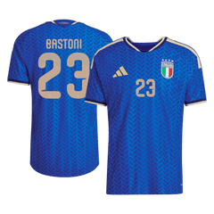 BASTONI #23 Player Version Italy Home Soccer Jersey World Cup 2026 Blue