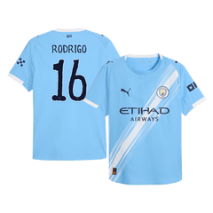 RODRIGO #16 Authentic Manchester City Home Soccer Jersey 2025/26 Blue - Club World Cup