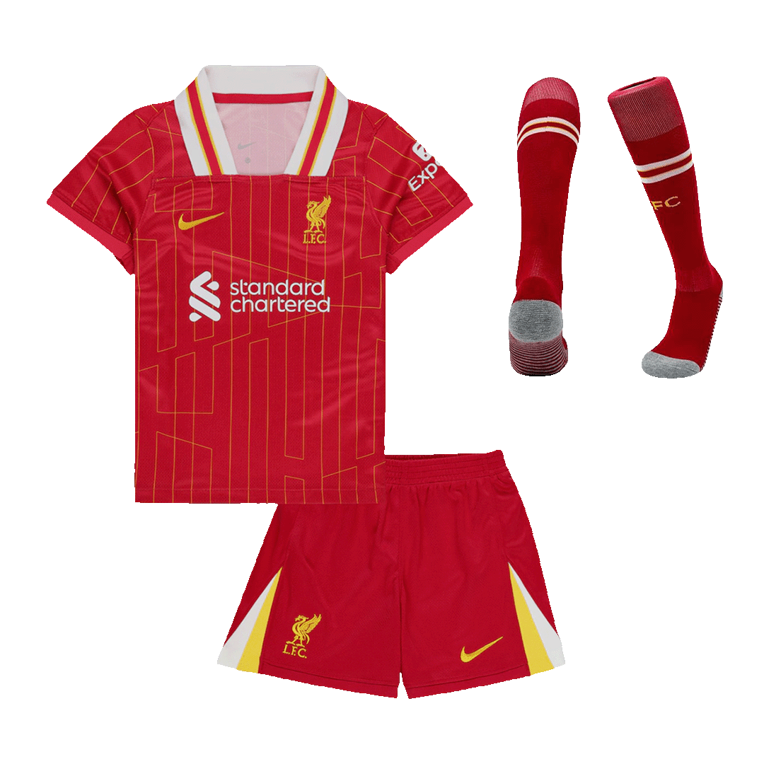 Maillot domicile Liverpool 2024/25 pour enfant (maillot, short, chaussettes)