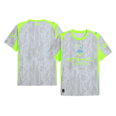 Manchester City Third Away Soccer Jersey 25/26 Gray
