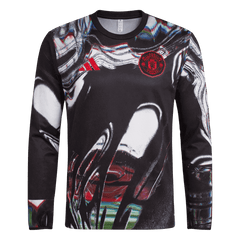 Manchester United Pre-Match Long Sleeve Soccer Jersey 25/26 Black