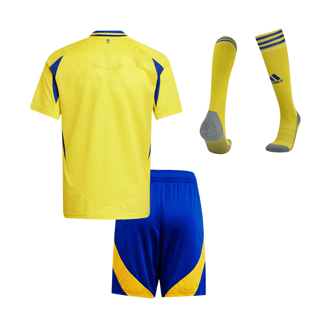 Al Nassr Home Soccer Jersey Kit 2024/25 Kids(Jersey+Shorts+Socks)