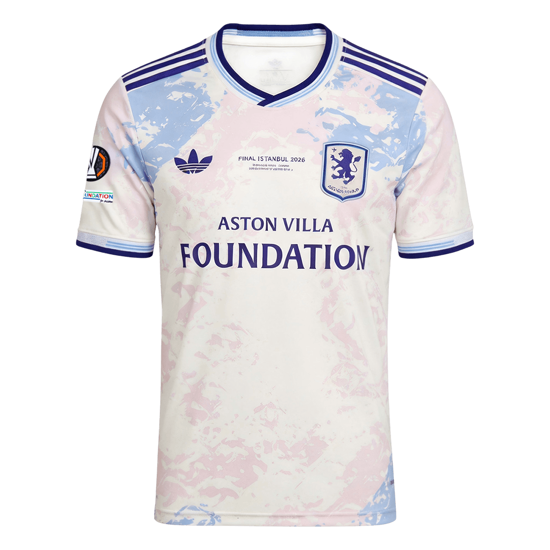 Aston Villa Third Soccer Jersey 2025/26 White UEFA Europa League Final Edition (Foundation Sponsor)