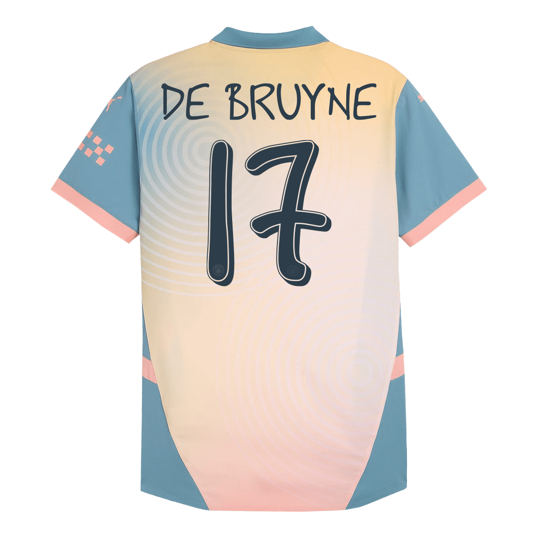 Maillot extérieur Manchester City DE BRUYNE #17, quatrième maillot authentique 2024/25 - Definitely City