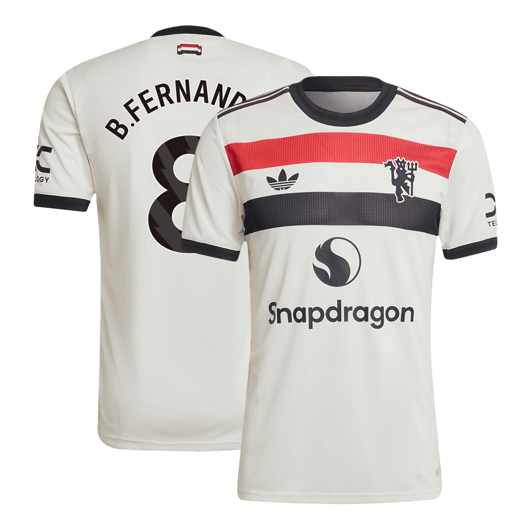 Manchester United B.FERNANDES #8 Third Away Soccer Jersey Authentic 2024/25