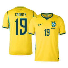 ENDRICK #19 Brazil Home Soccer Jersey World Cup 2026 Yellow