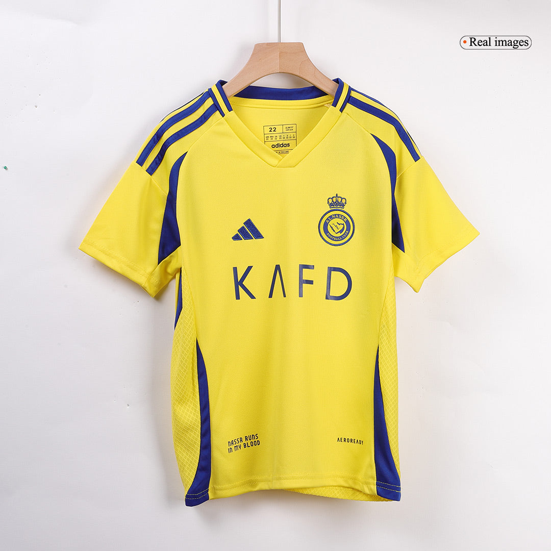 Al Nassr RONALDO #7 Home Soccer Jersey Kit 2024/25 Kids(Jersey+Shorts) - ACL