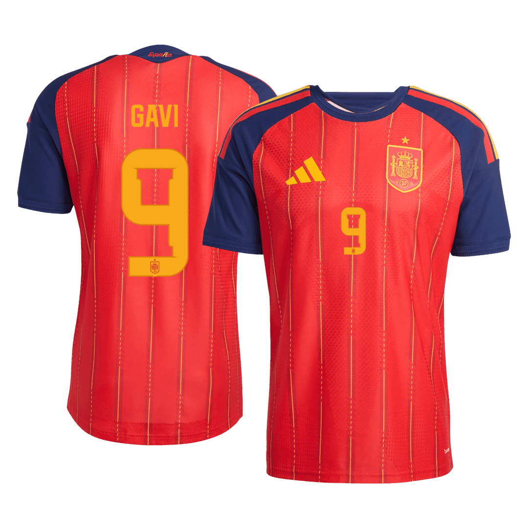 GAVI #9 Men Player Version Spain Home Soccer Jersey World Cup 2026 Red