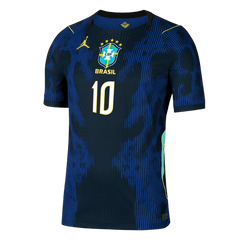 NEYMAR JR. #10 Player Version Brazil Away Soccer Jersey World Cup 2026 Navy