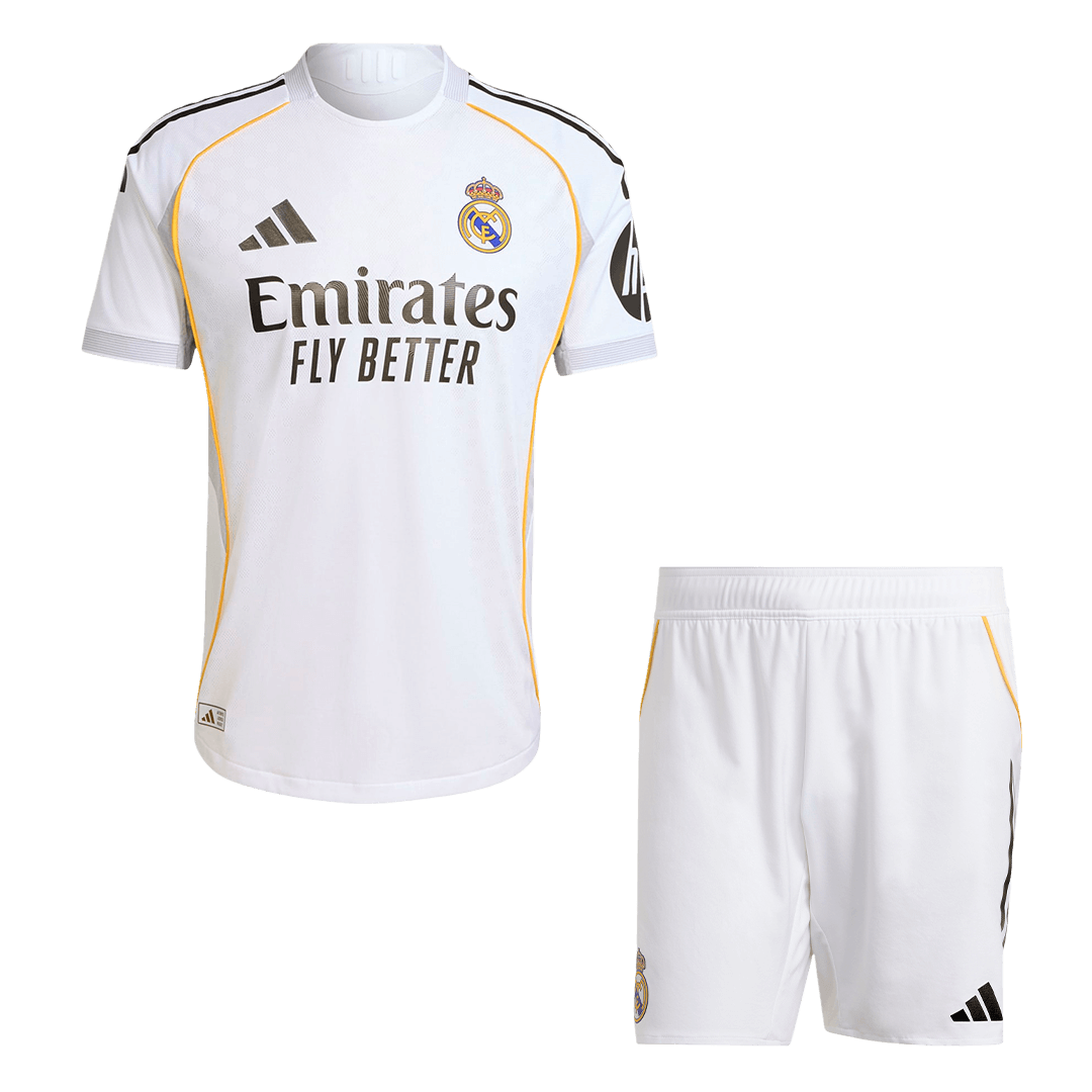 Authentic Real Madrid Home Soccer Jersey Kit(Jersey+Shorts) 2025/26 White