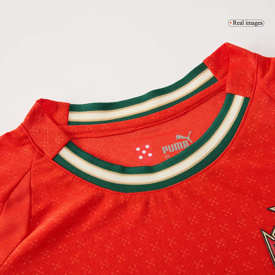 Maillot de football domicile Portugal Ronaldo #7 authentique 2025