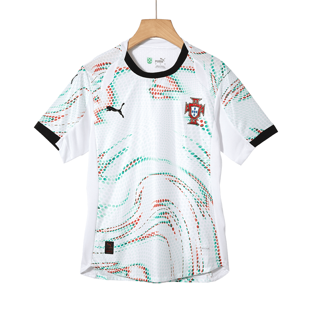 Maillot de football extérieur Portugal Ronaldo #7 authentique 2025