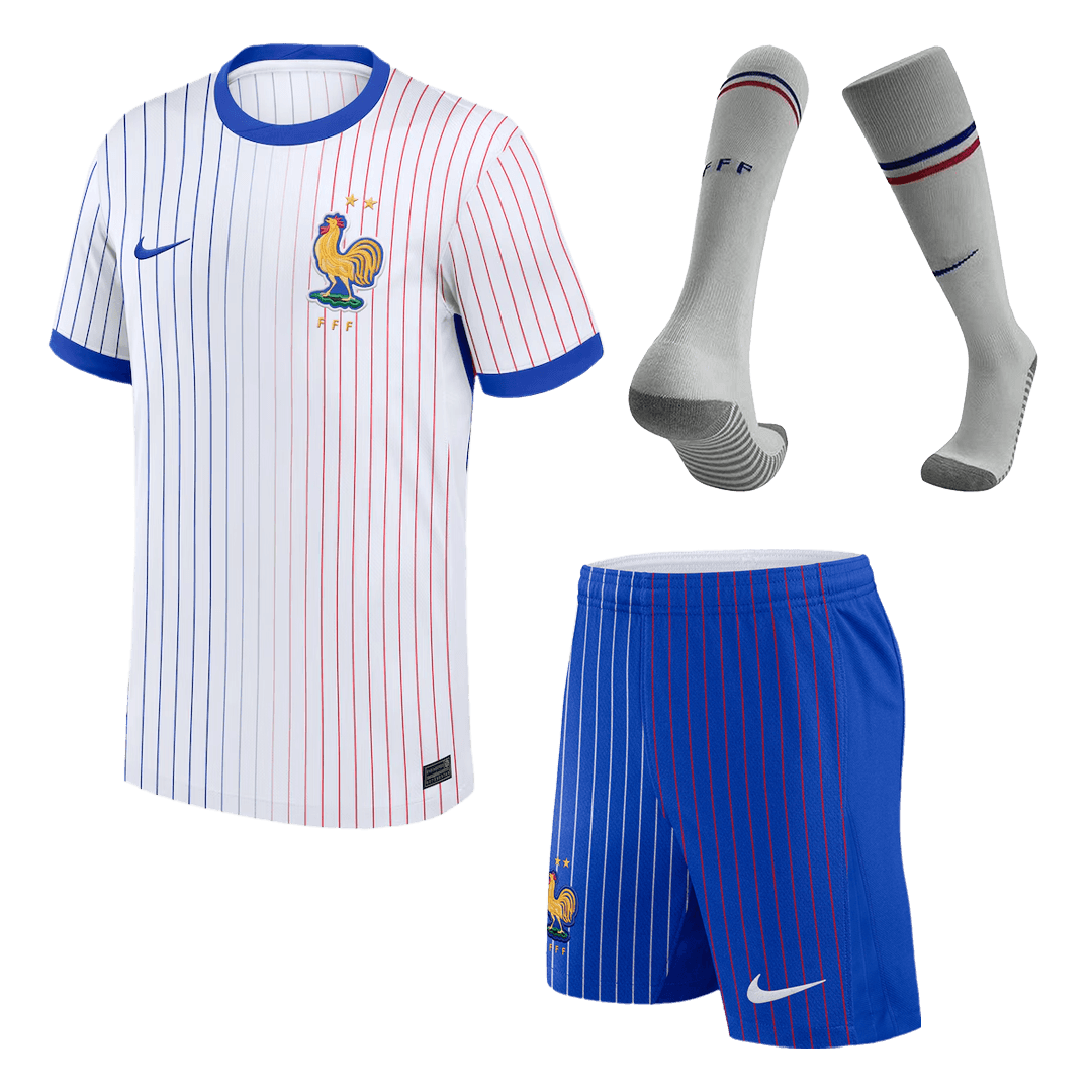 Frankreich Auswärtstrikot-Set EURO 2024 (Trikot + Shorts + Socken) 