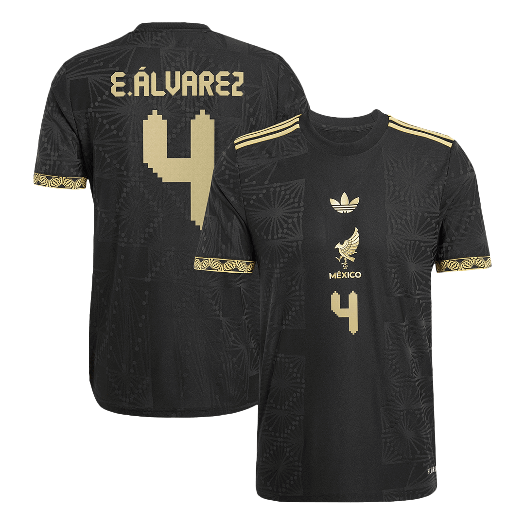 Mexico E.ÁLVAREZ #4 Third Away Soccer Jersey Authentic 2025 -Gold Cup