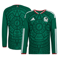 Player Version Mexico Home Long Sleeve Soccer Jersey World Cup 2026 Green
