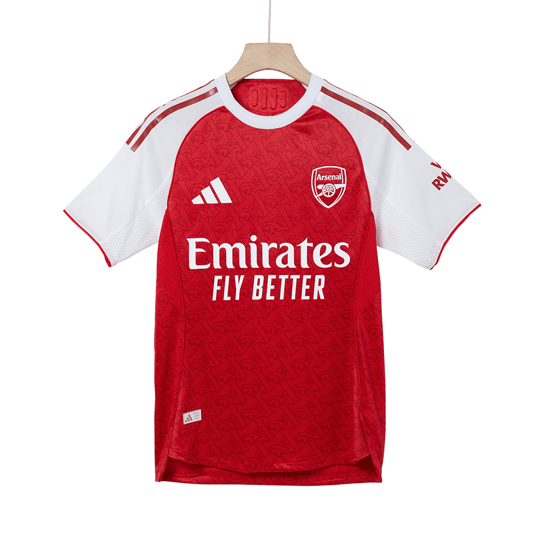 SALIBA #2 Authentic Arsenal Home Soccer Jersey 2025/26 Red