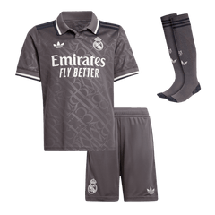 Maillot de football extérieur Real Madrid 2024/25 pour enfant (maillot, short, chaussettes)