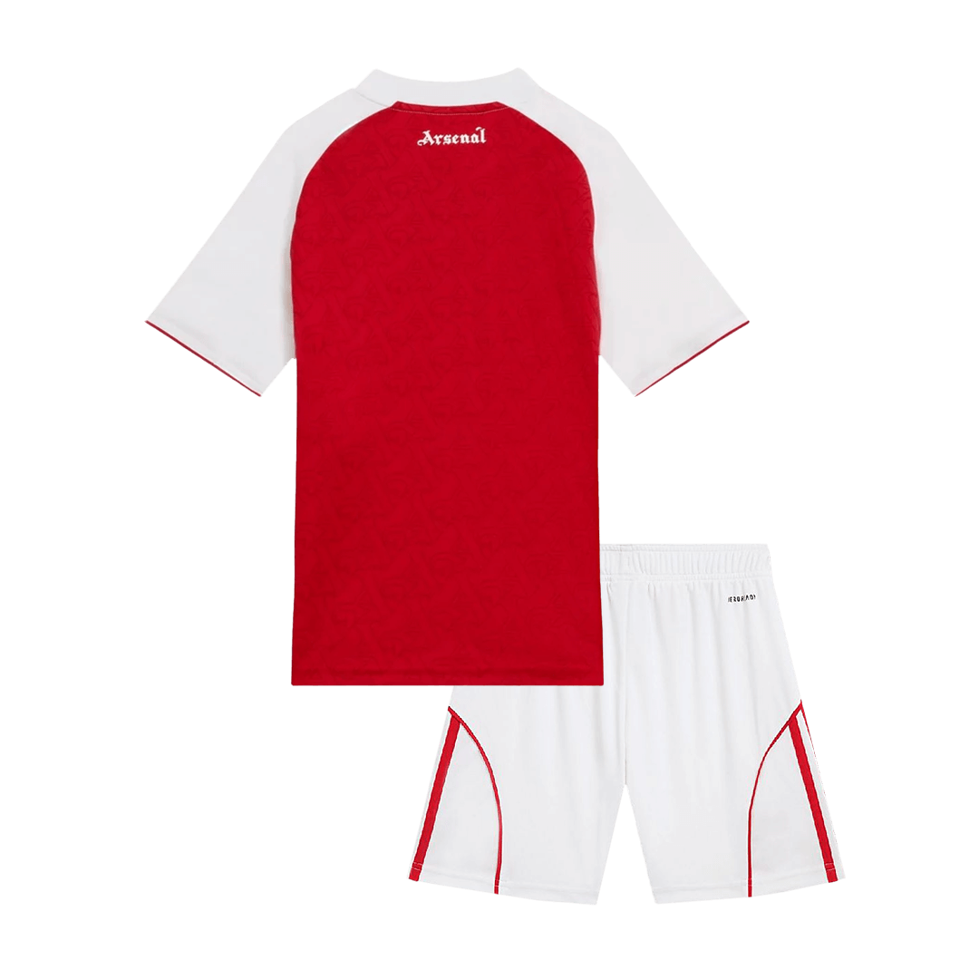 Kid's Arsenal Home Soccer Jersey Kit(Jersey+Shorts) 2025/26 Red