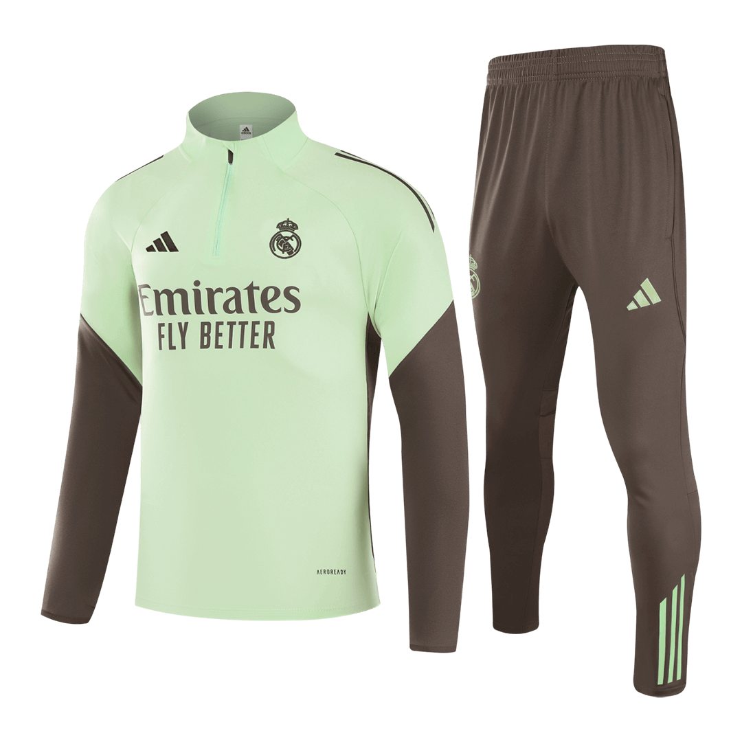 Real Madrid Zipper Sweatshirt Kit(Top+Pants) 25/26 Green