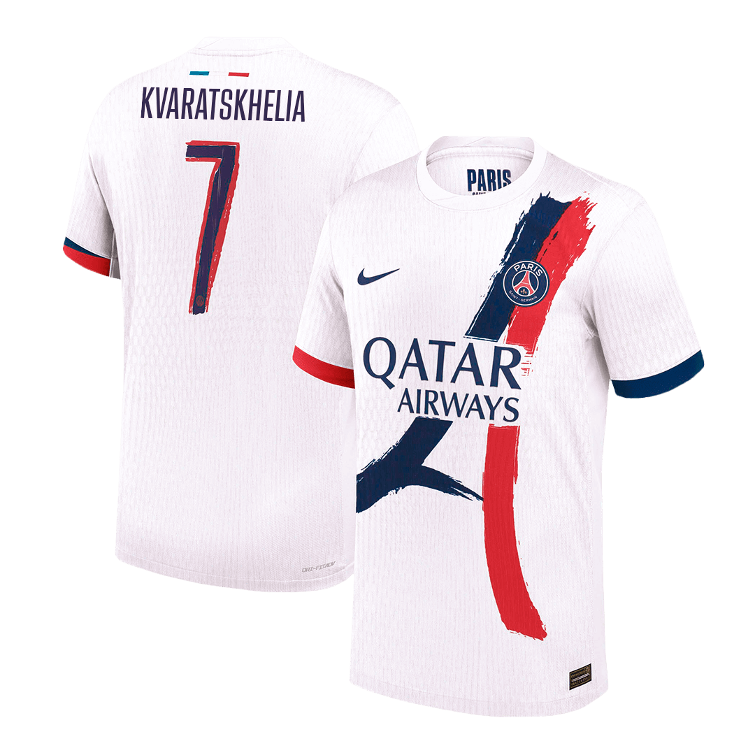 PSG KVARATSKHELIA #7 Away Soccer Jersey Authentic 2024/25 - UCL Edition