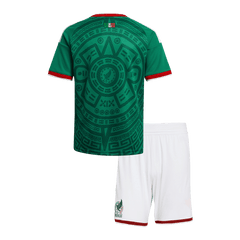 Kid's Mexico Home Soccer Jersey Kit(Jersey+Shorts) 25/26 Green