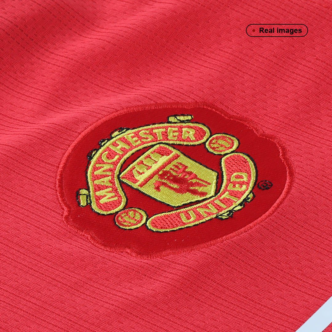 Manchester United SCHOLES #18 Home Soccer Jersey Retro 2007/08
