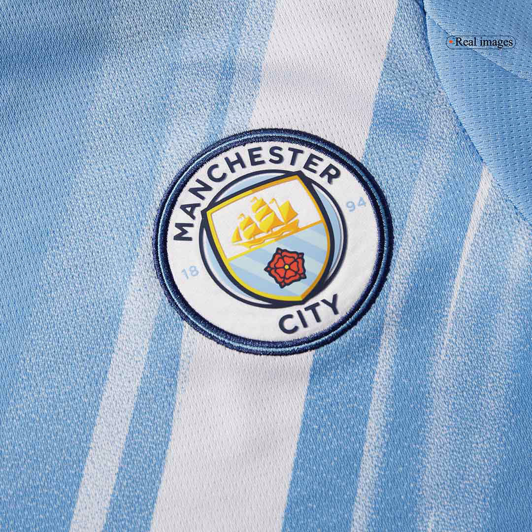 Manchester City Home Soccer Jersey Kit(Jersey+Shorts) 2025/26 Blue