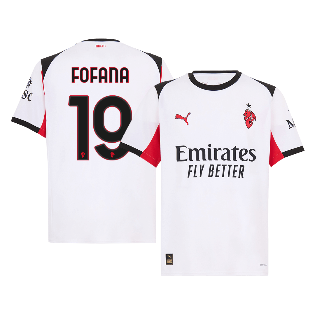 FOFANA #19 AC Milan Away Soccer Jersey 2025/26 White