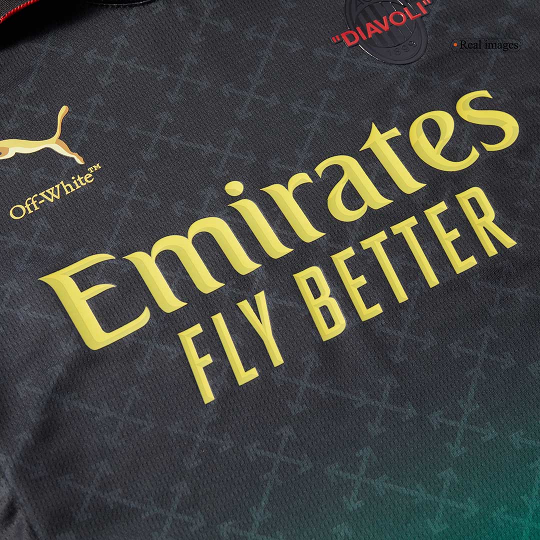 AC Mailand Viertes Auswärts-Fußballtrikot (Trikot + Shorts) 2024/25 Grün &amp; Schwarz für Kinder