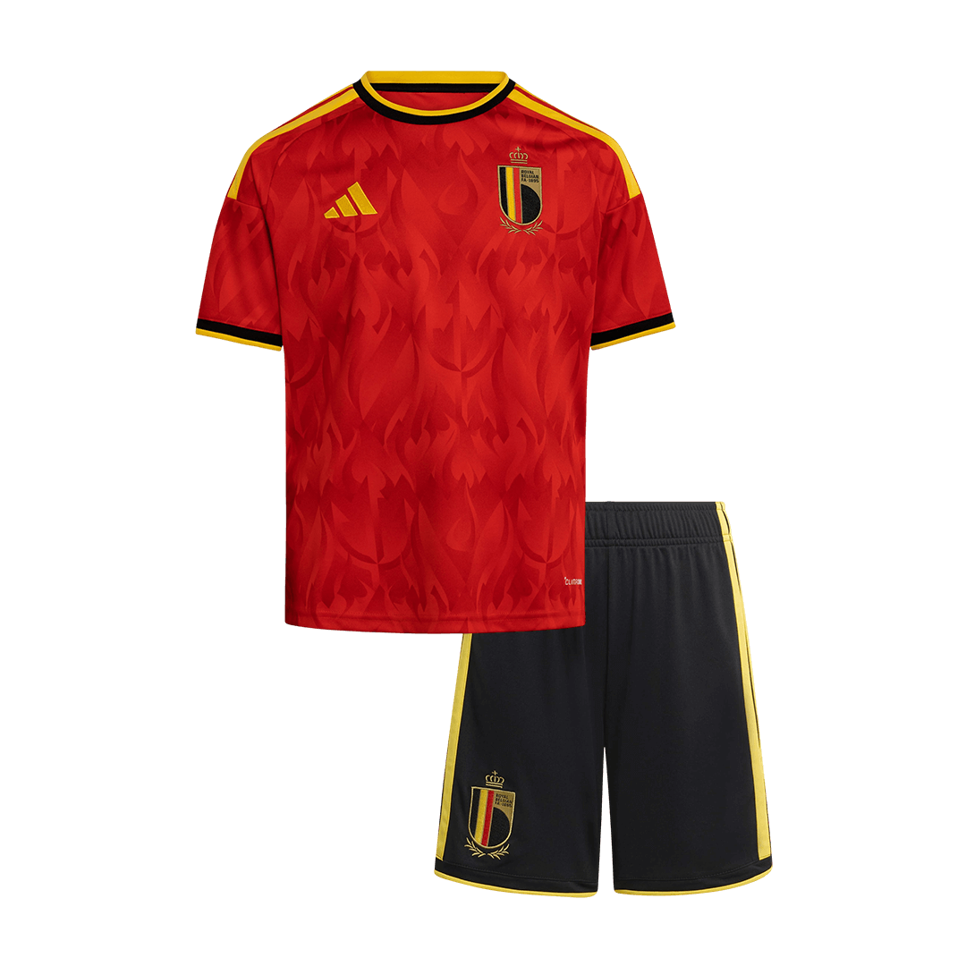 Kid's Belgium Home Soccer Jersey Kit(Jersey+Shorts) 25/26 Red