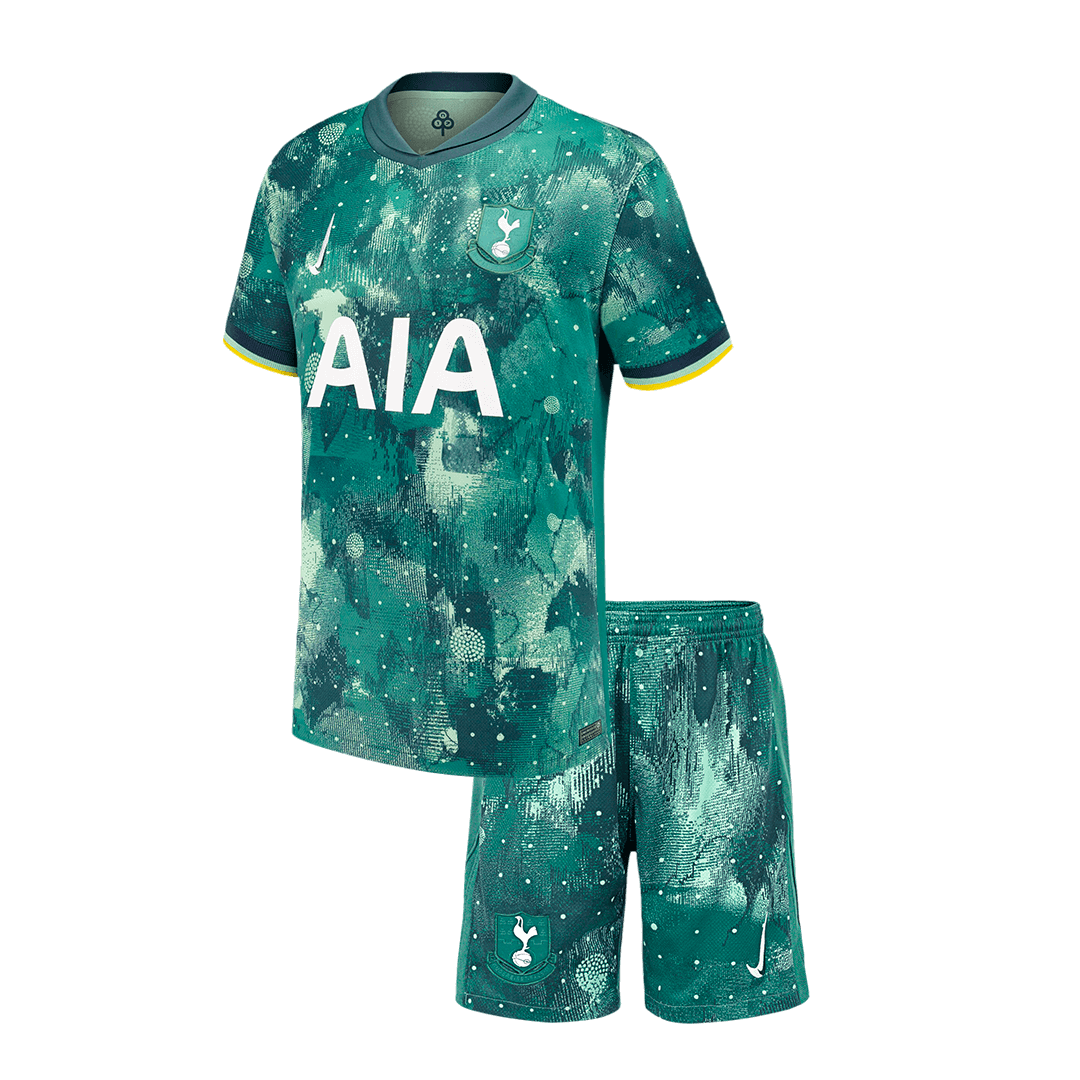 Tottenham Hotspur Auswärts-Fußballtrikot 2024/25, Kinder (Trikot + Shorts)