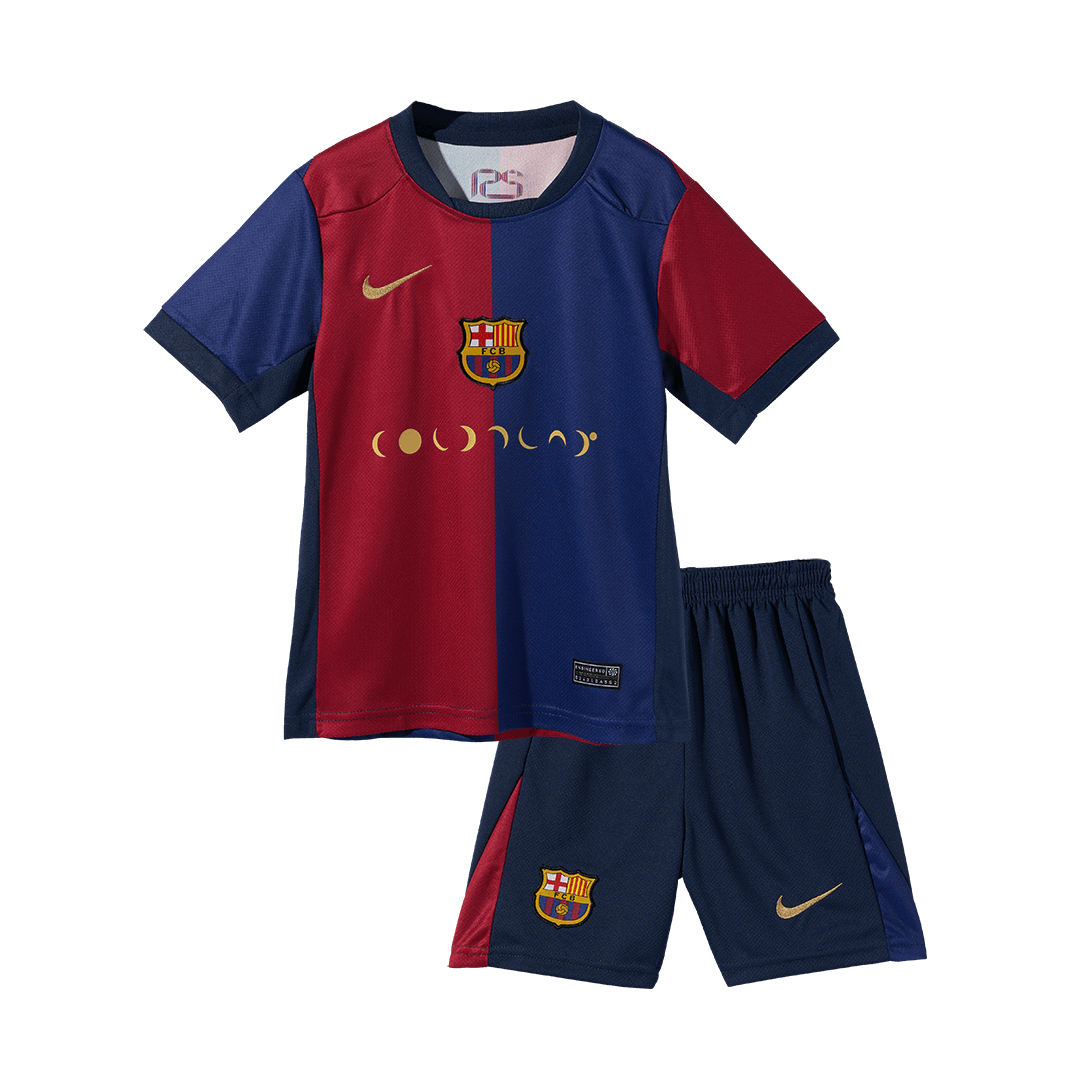 Maillot de football domicile Barcelone 2024/25 pour enfant (maillot + short) - COLDPLAY