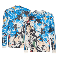 Manchester United x Stone Roses Long Sleeve Soccer Jersey 25/26 Blue
