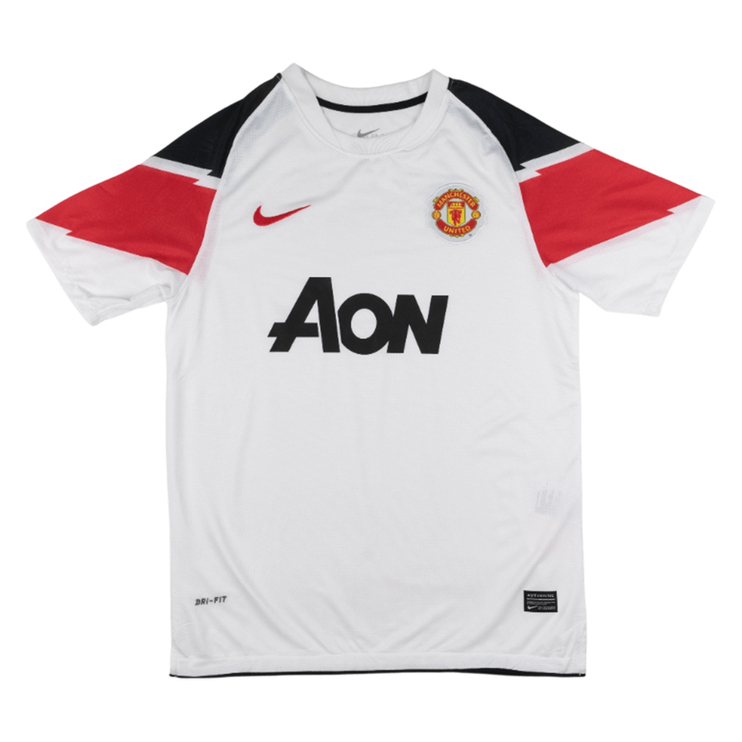 Retro 10/11 Manchester United Away Soccer Jersey White