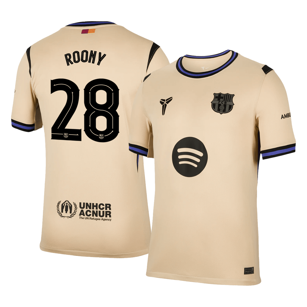 ROONY  #28 Barcelona Away Soccer Jersey 2025/26 Yellow-UCL