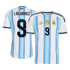 J.ÁLVAREZ #9 Player Version Argentina Home Soccer Jersey World Cup 2026 Blue&White
