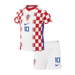 MODRIĆ #10 Kids Fan Croatia Home Soccer Jersey Kit (Jersey+Shorts) World Cup 2026 Red&White