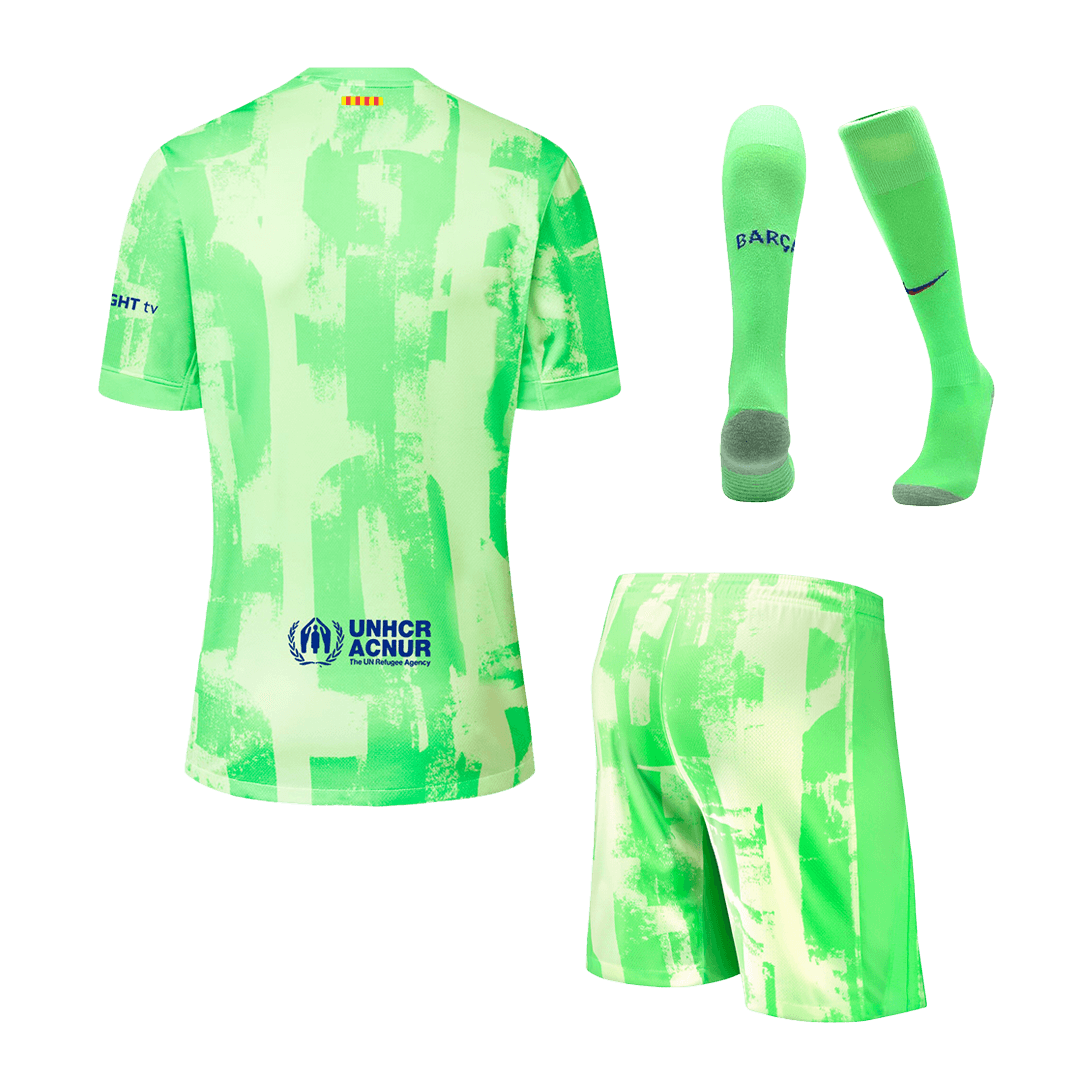 Barcelona Third Away Soccer Jersey Kit 2024/25 (Jersey+Shorts+Socks) - (Spotify Logo Without Text)