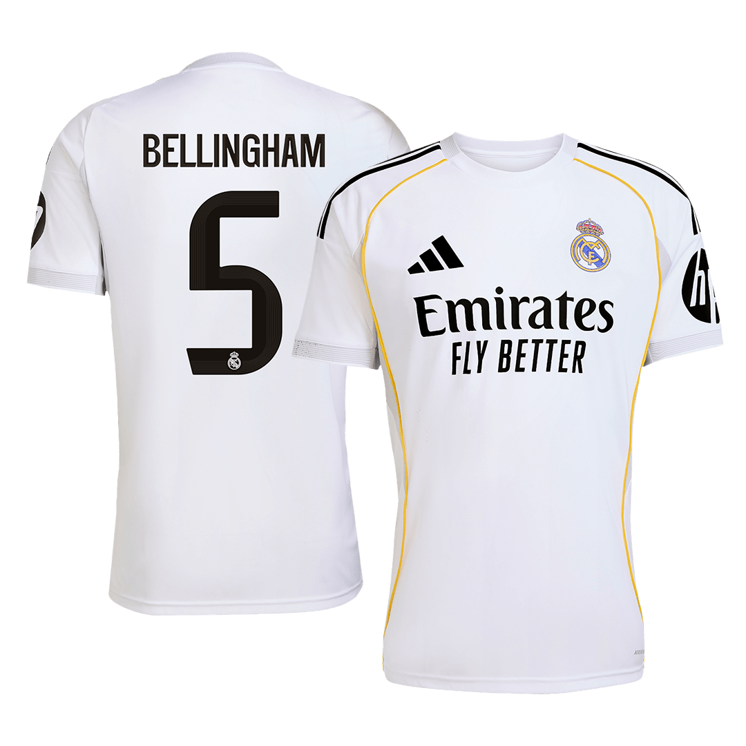 Maillot domicile Real Madrid BELLINGHAM #5 2025/26