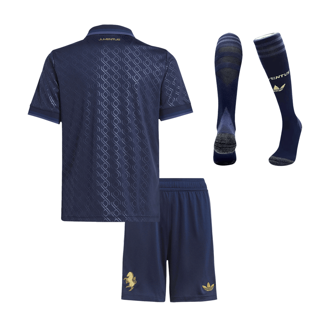 Juventus Auswärts-Fußballtrikot-Set 2024/25 für Kinder (Trikot + Shorts + Socken)