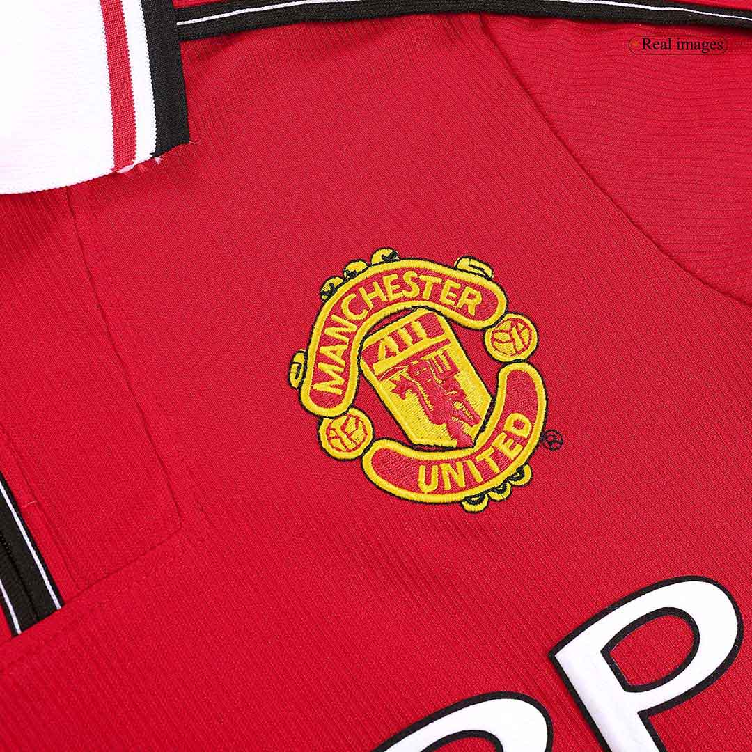 Maillots de football rétro Manchester United Domicile 1998/99 - Manches longues