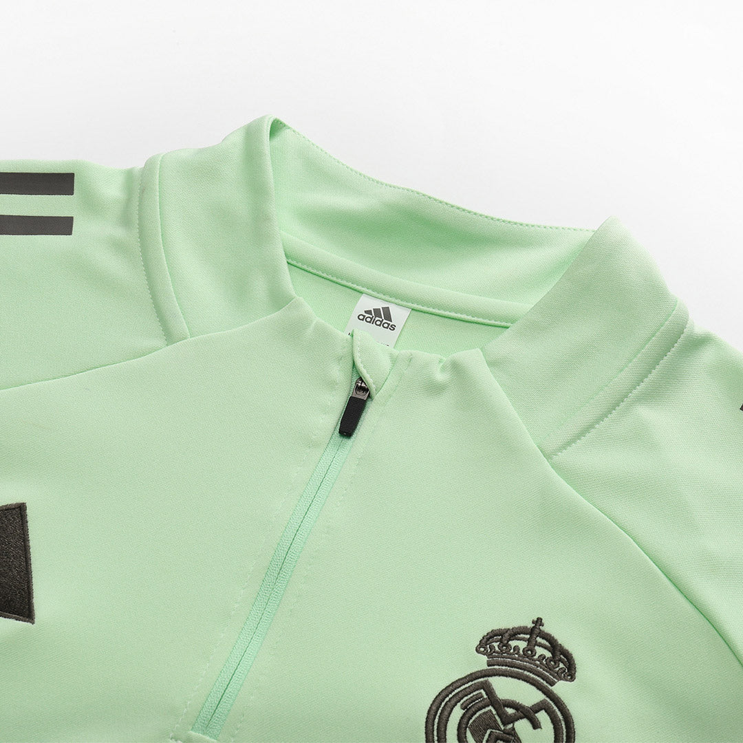 Real Madrid Zipper Sweatshirt Kit(Top+Pants) 25/26 Green