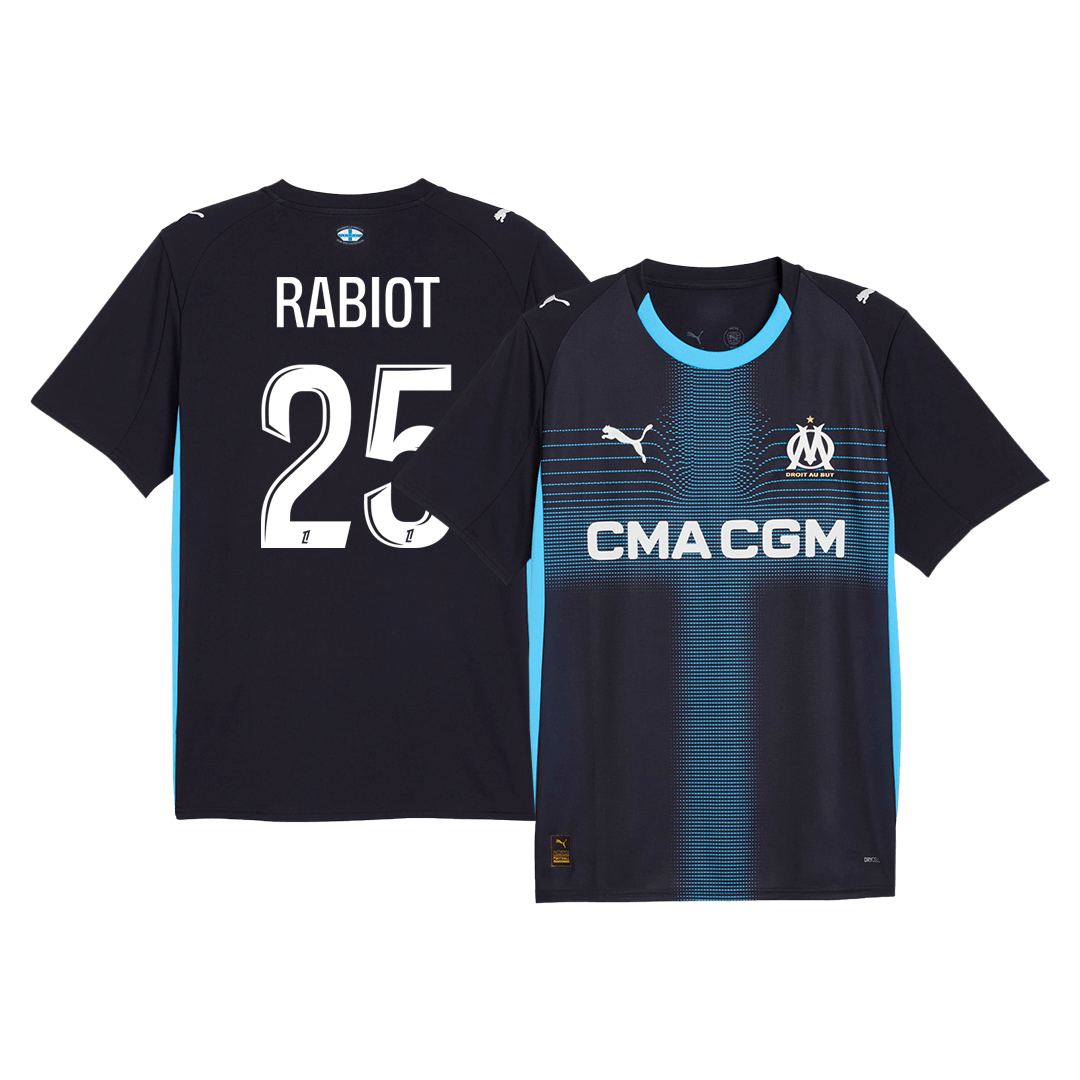 RABIOT #25 Marseille Away Soccer Jersey 25/26 Navy