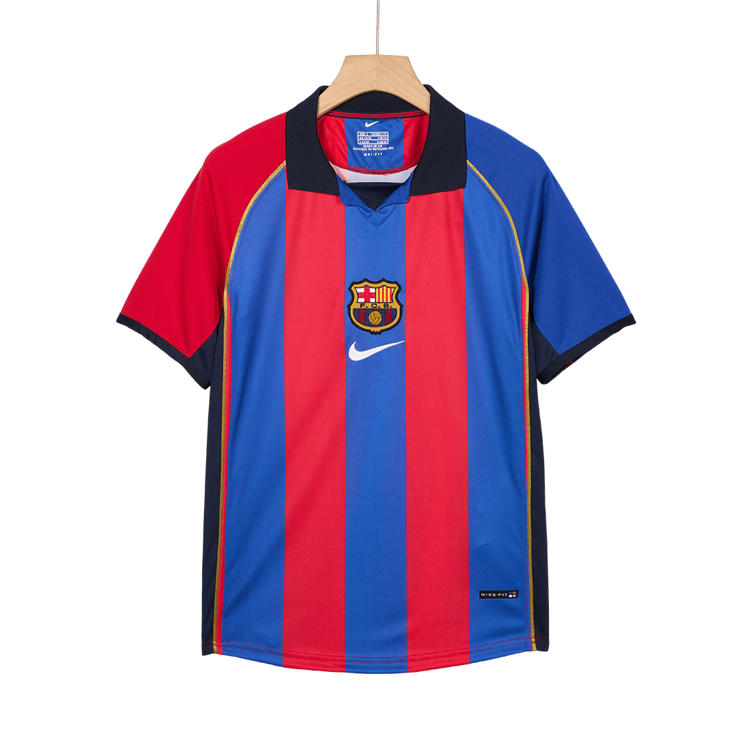 Barcelona XAVI #6 Home Soccer Jersey Retro 2001/02