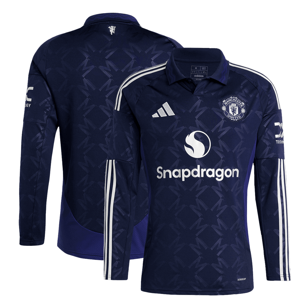 Manchester United Langarm-Auswärts-Fußballtrikot 2024/25