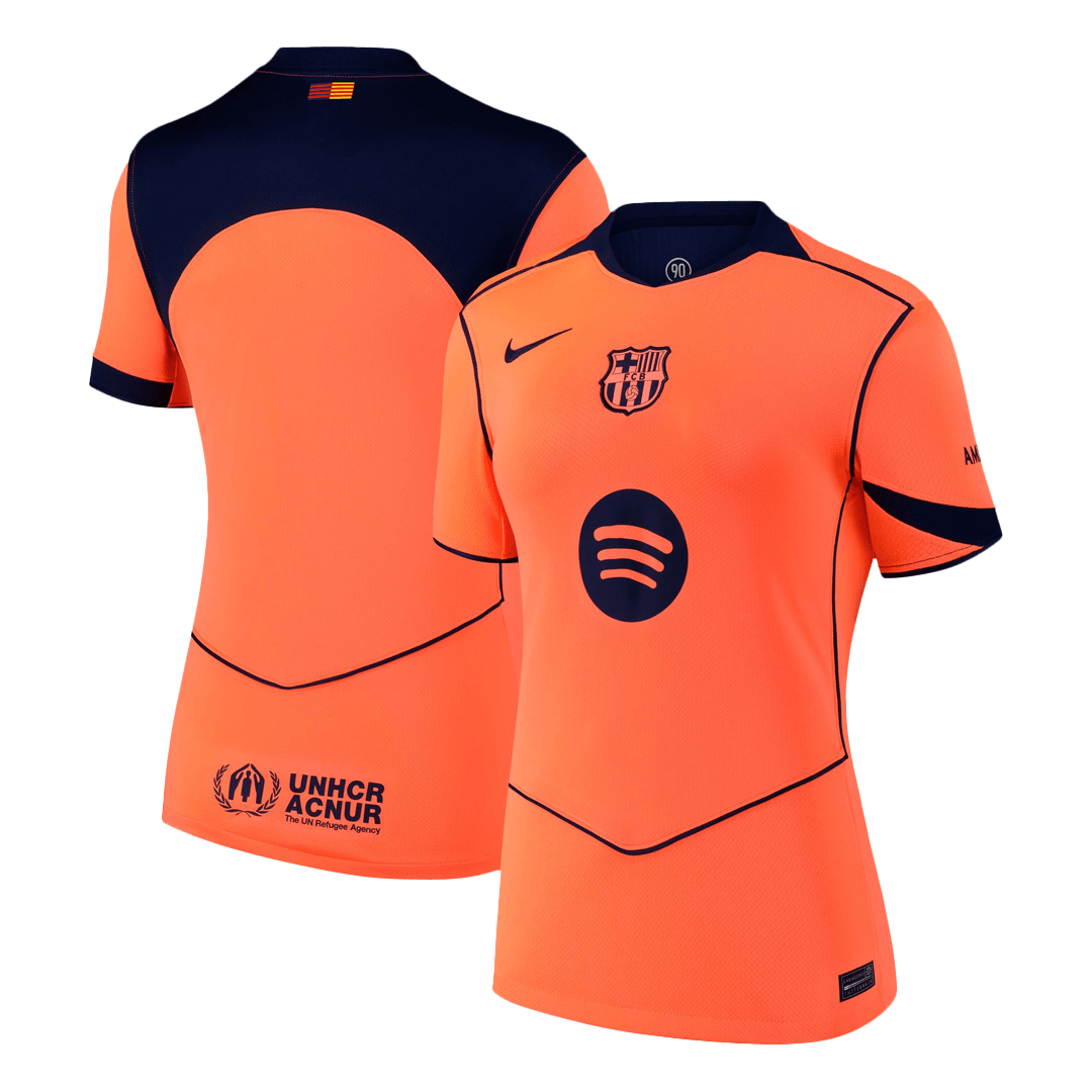 Women's Barcelona Away Soccer Jersey 25/26 Orange