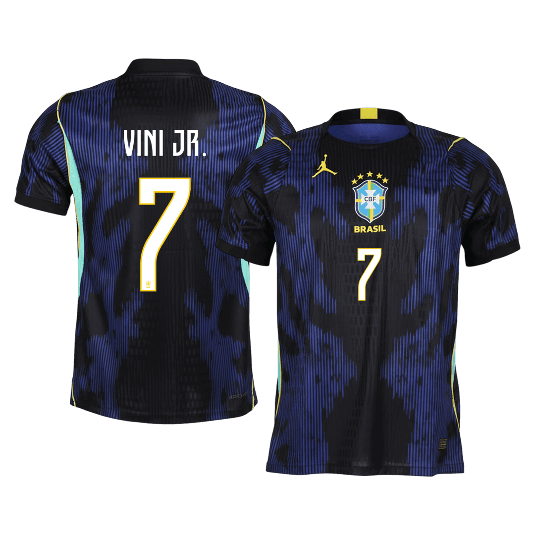 VINI JR. #7 Player Version Brazil Away Soccer Jersey World Cup 2026 Navy