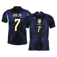 VINI JR. #7 Player Version Brazil Away Soccer Jersey World Cup 2026 Navy